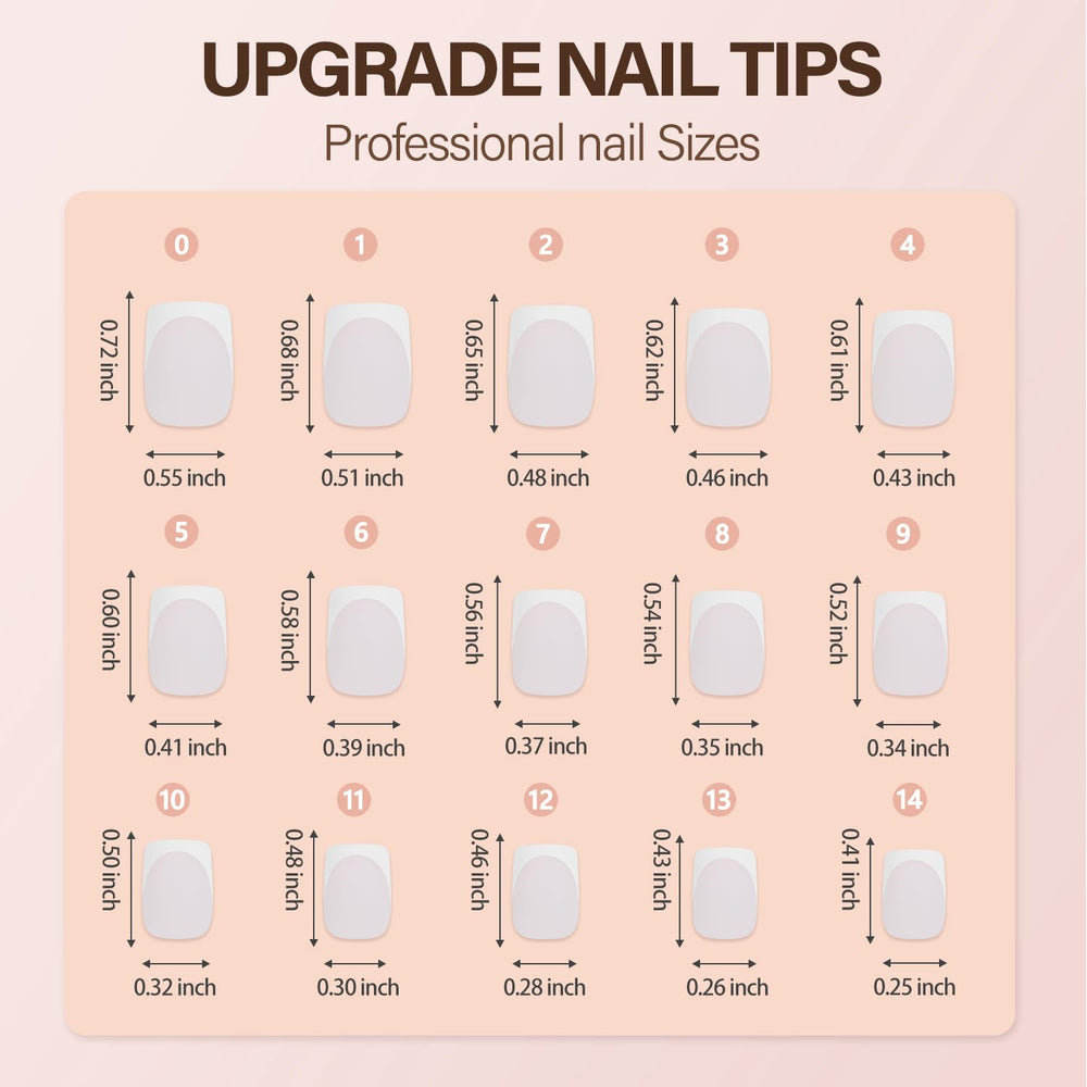 Vansiho lifestyle image of woman with short square French nails showcasing polished look benefit