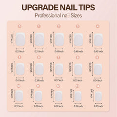 Vansiho lifestyle image of woman with short square French nails showcasing polished look benefit