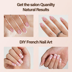 Vansiho on-hand demo showing natural short square pink finish