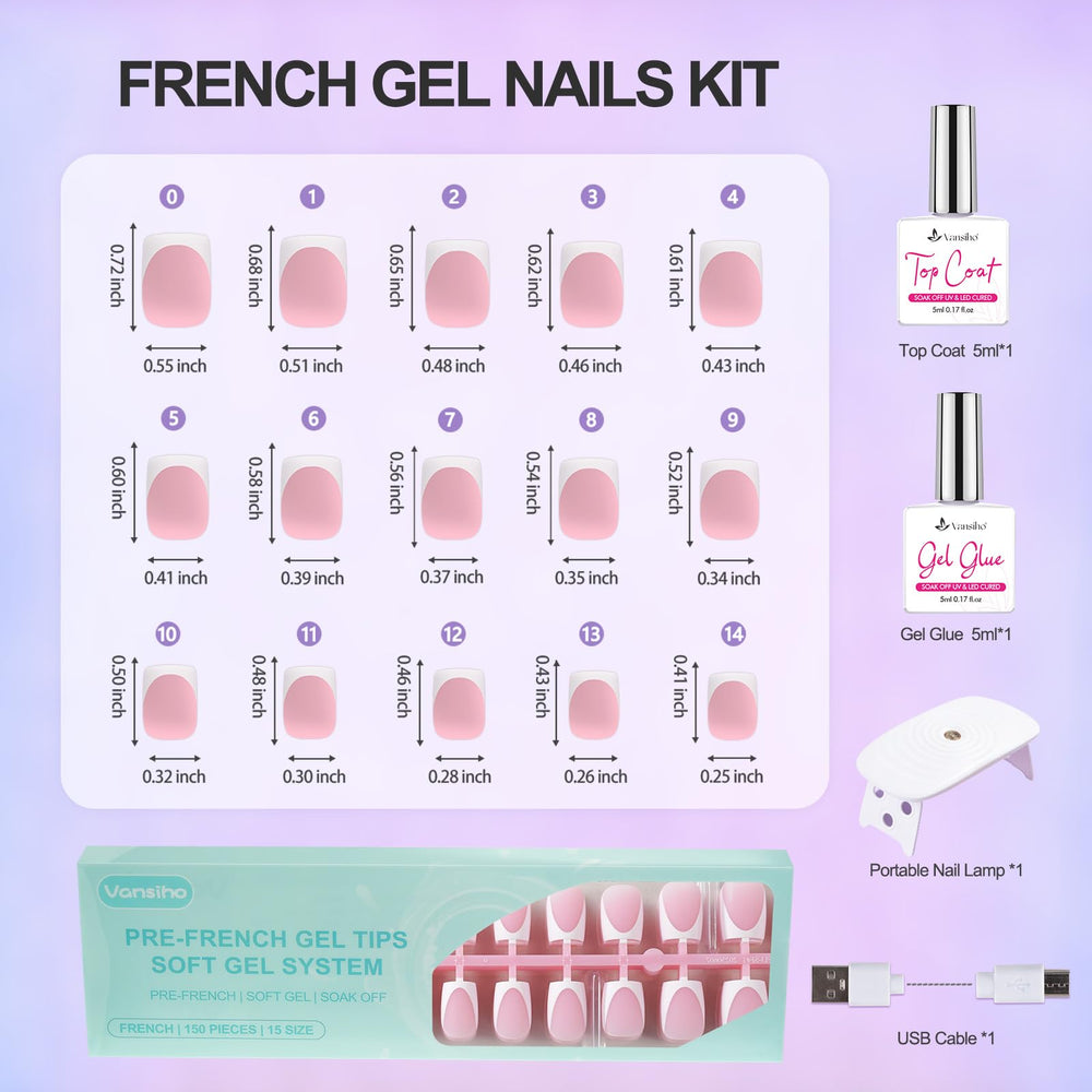 Vansiho layout of all 150 nails arranged by 15 sizes for fitting