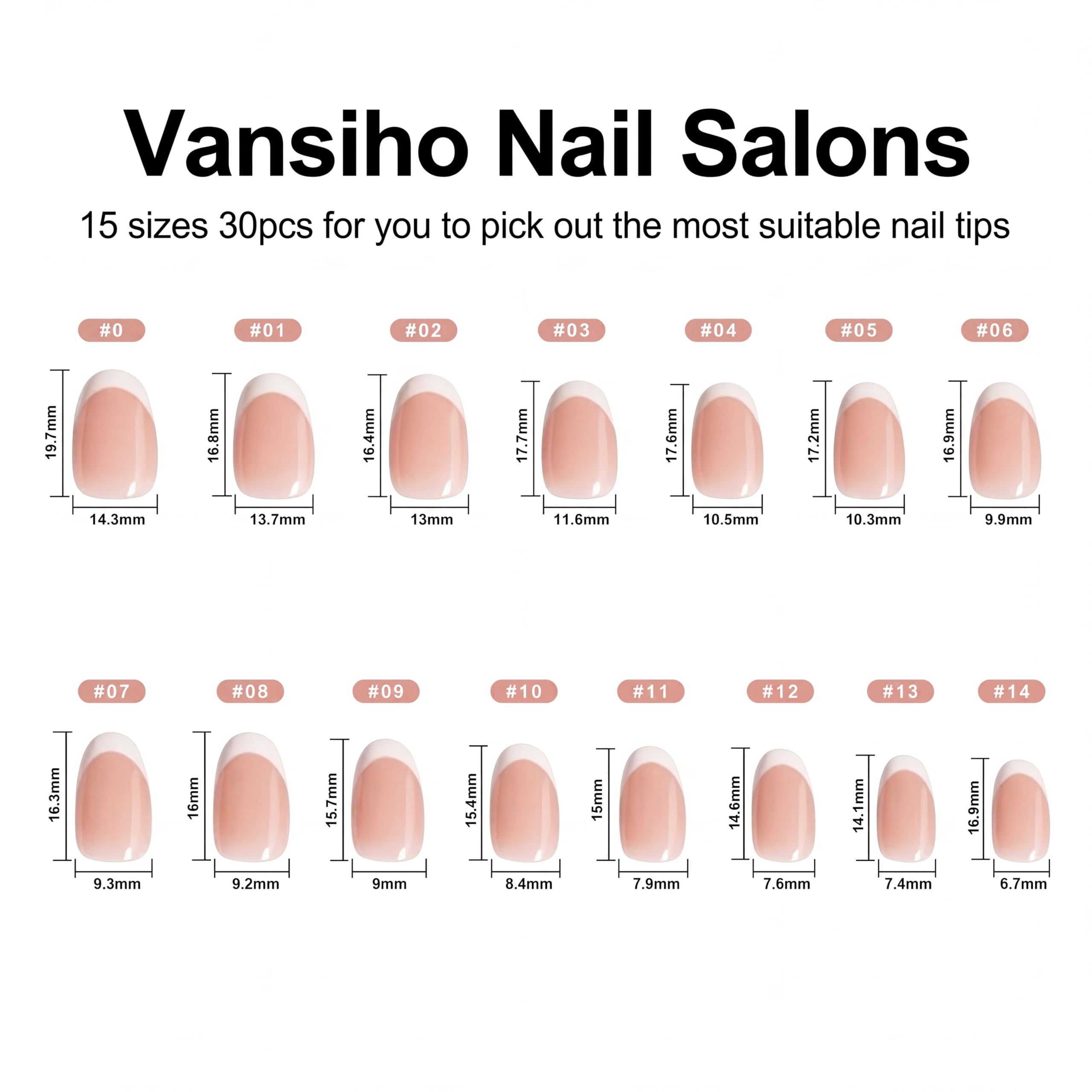 Vansiho glue, adhesive tabs and file included for secure, ready-to-use nails