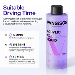 VANSISOS being applied to nails demonstrating easy shaping and longer wear benefit