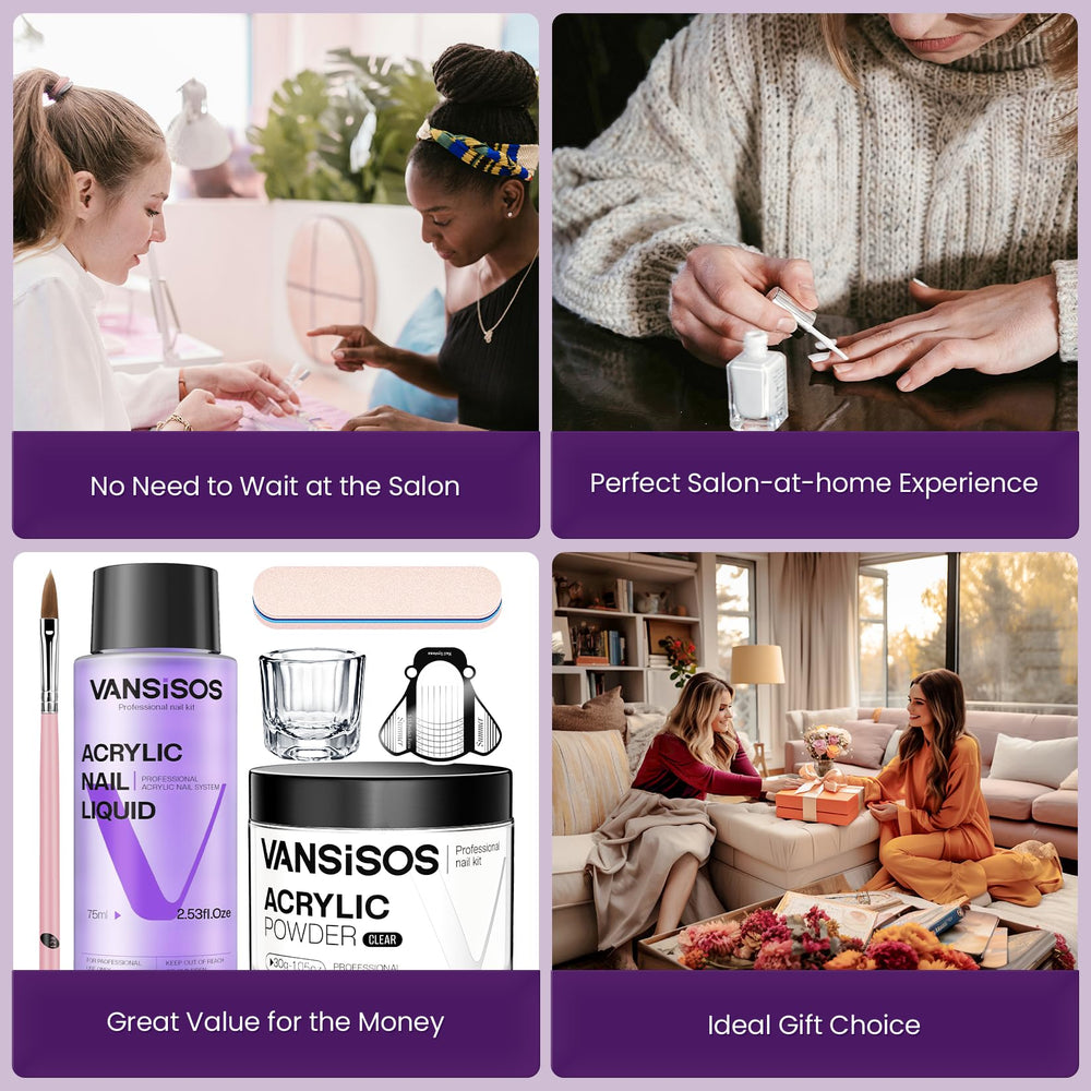 VANSISOS finished glossy nails lifestyle shot showing durable shine