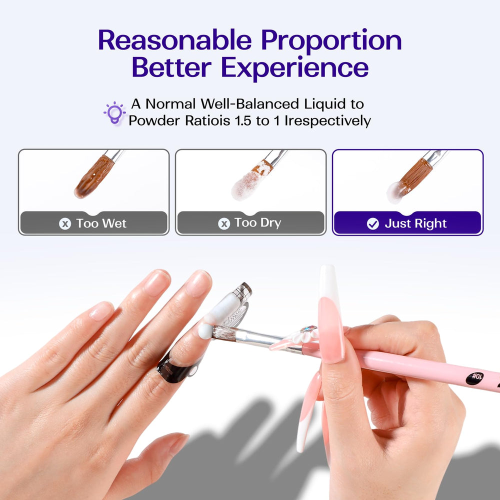VANSISOS clear monomer liquid texture close-up showing smooth self-leveling benefit