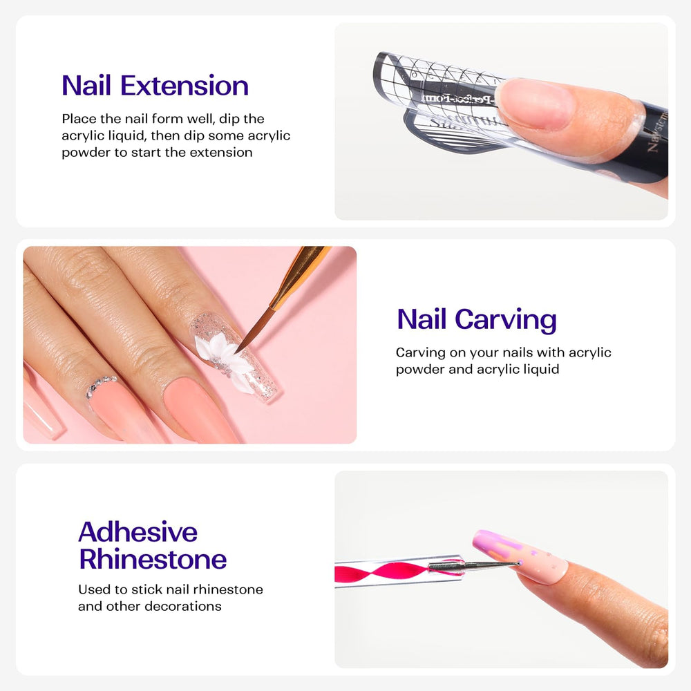 VANSISOS nail forms and accessory tools arranged for organized workflow benefit