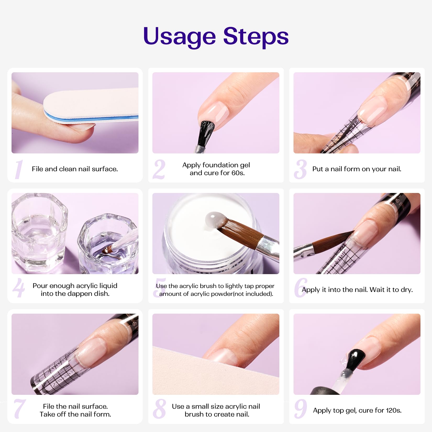 VANSISOS used in a salon setting with technician applying acrylic offering professional finish