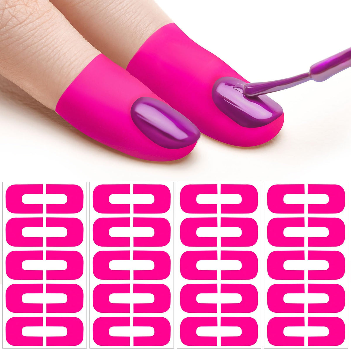 VARMDUKKE front packaging showing 40 pink protectors, keeps polish tidy