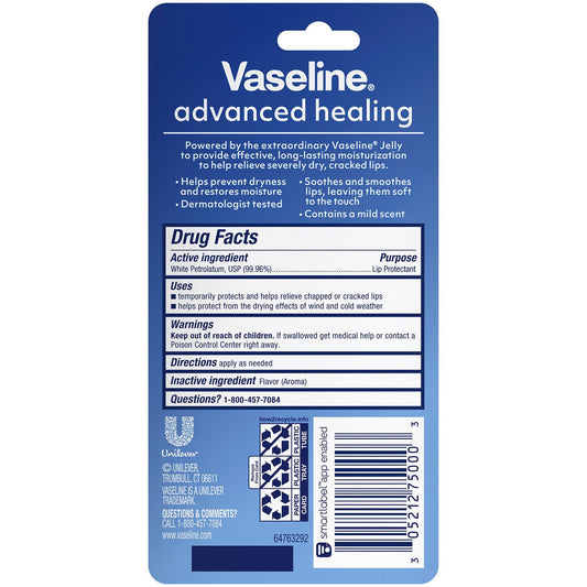 Vaseline tube close-up showing label and easy twist-up application benefit