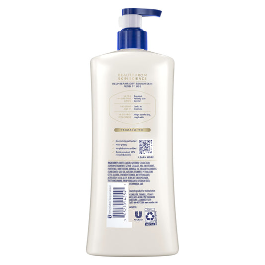 Vaseline pump close-up highlighting easy dispensing and convenience