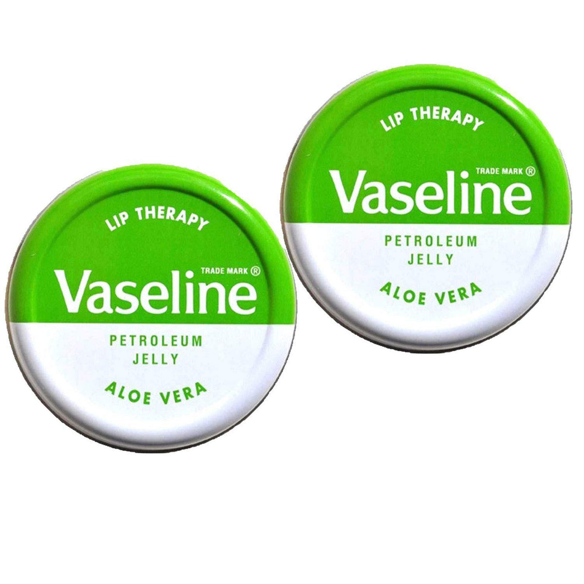 Vaseline aloe front packaging showing twin 0.6 oz tubes for convenient hydration