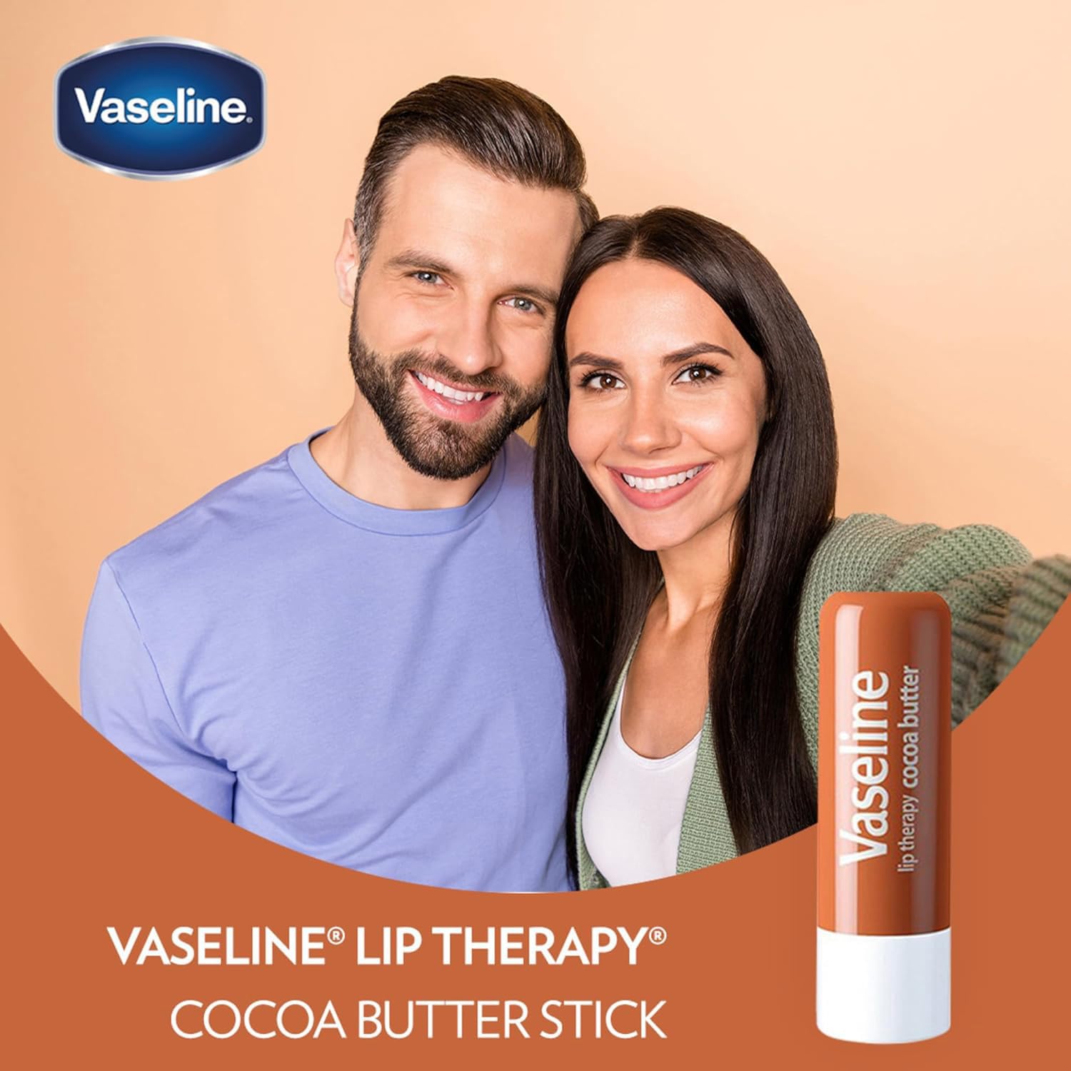 Application on lips lifestyle image with Vaseline showing instant smoothing benefit