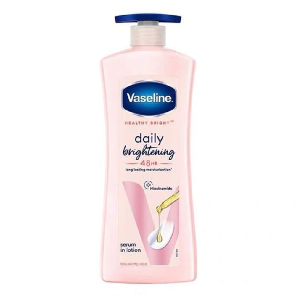 Vaseline bottle front view showing 400ml size and clear labeling for quick selection