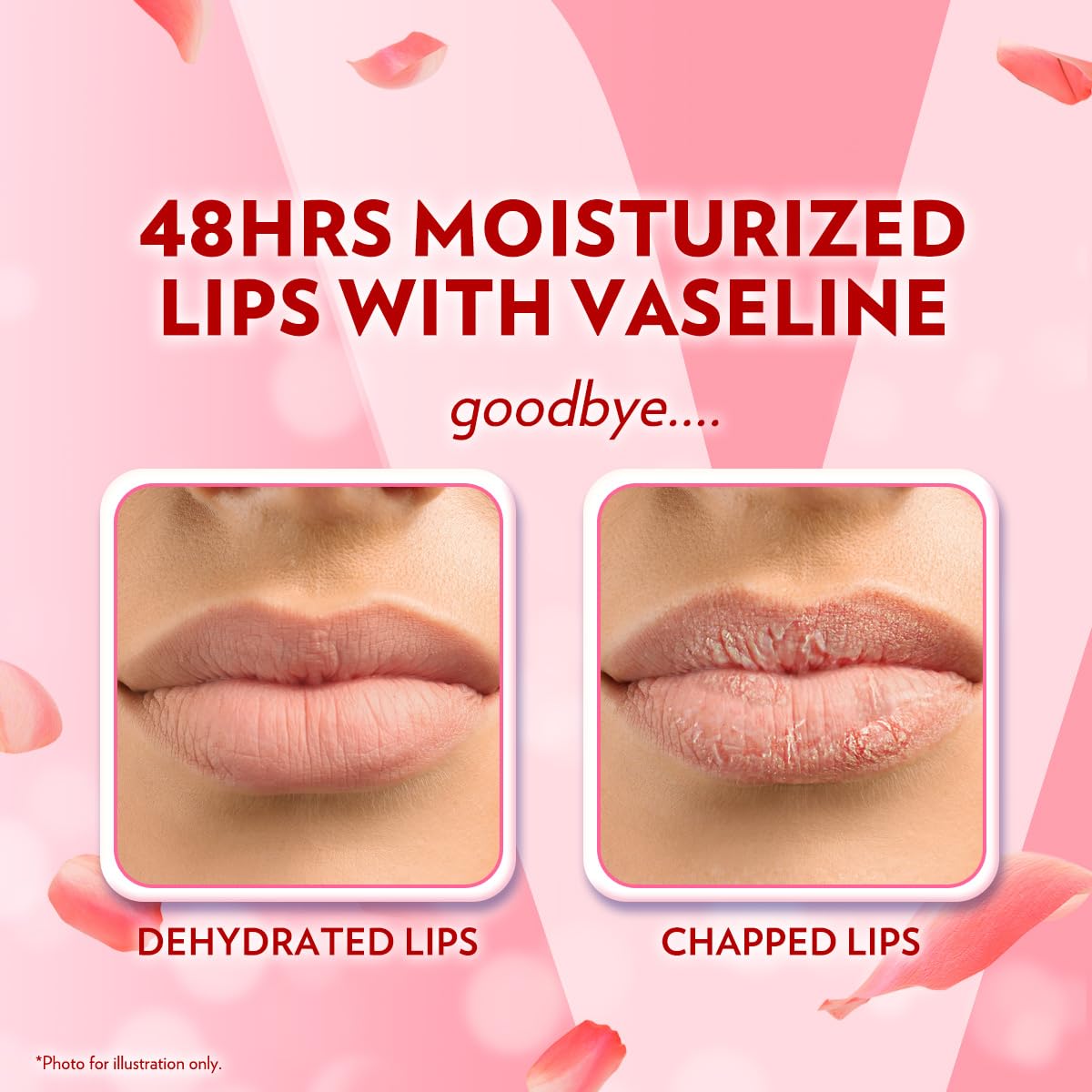 Almond and rose oils beside Vaseline stick highlighting nourishing softness