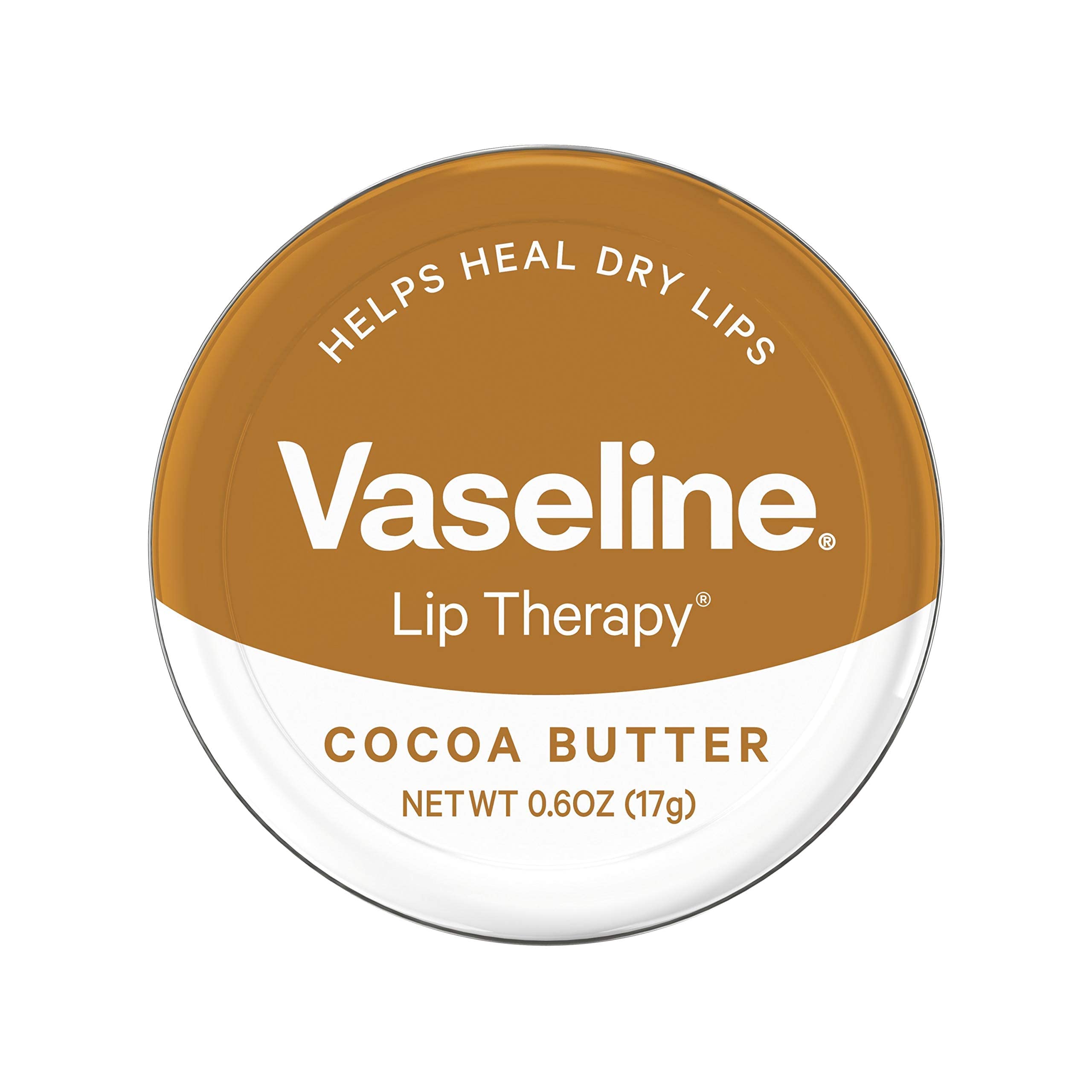 Vaseline open tin texture close-up showing smooth balm for easy glide and moisturization
