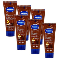 Vaseline front packaging showing six tubes and benefits