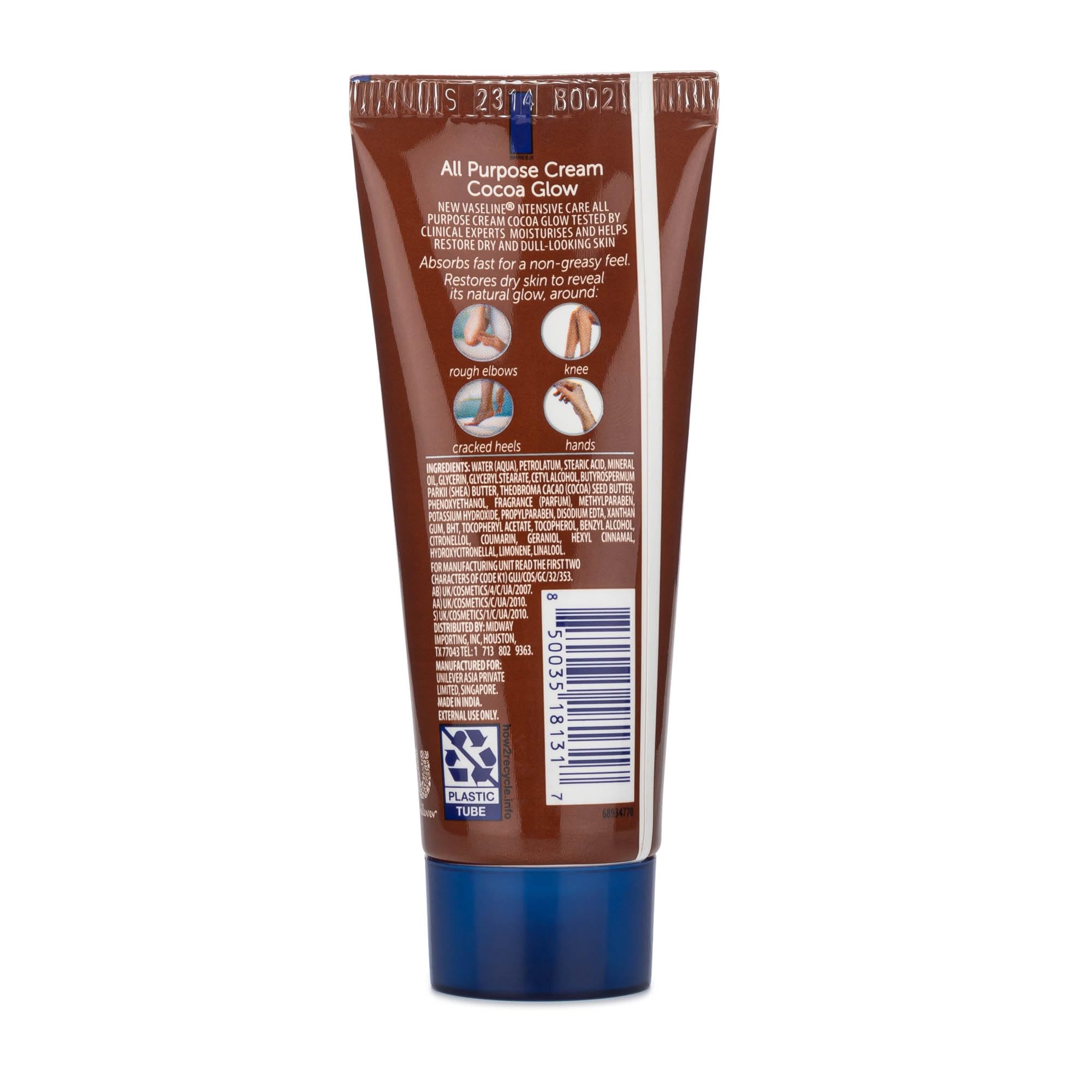 Vaseline applied to hands demonstrating quick absorption benefit