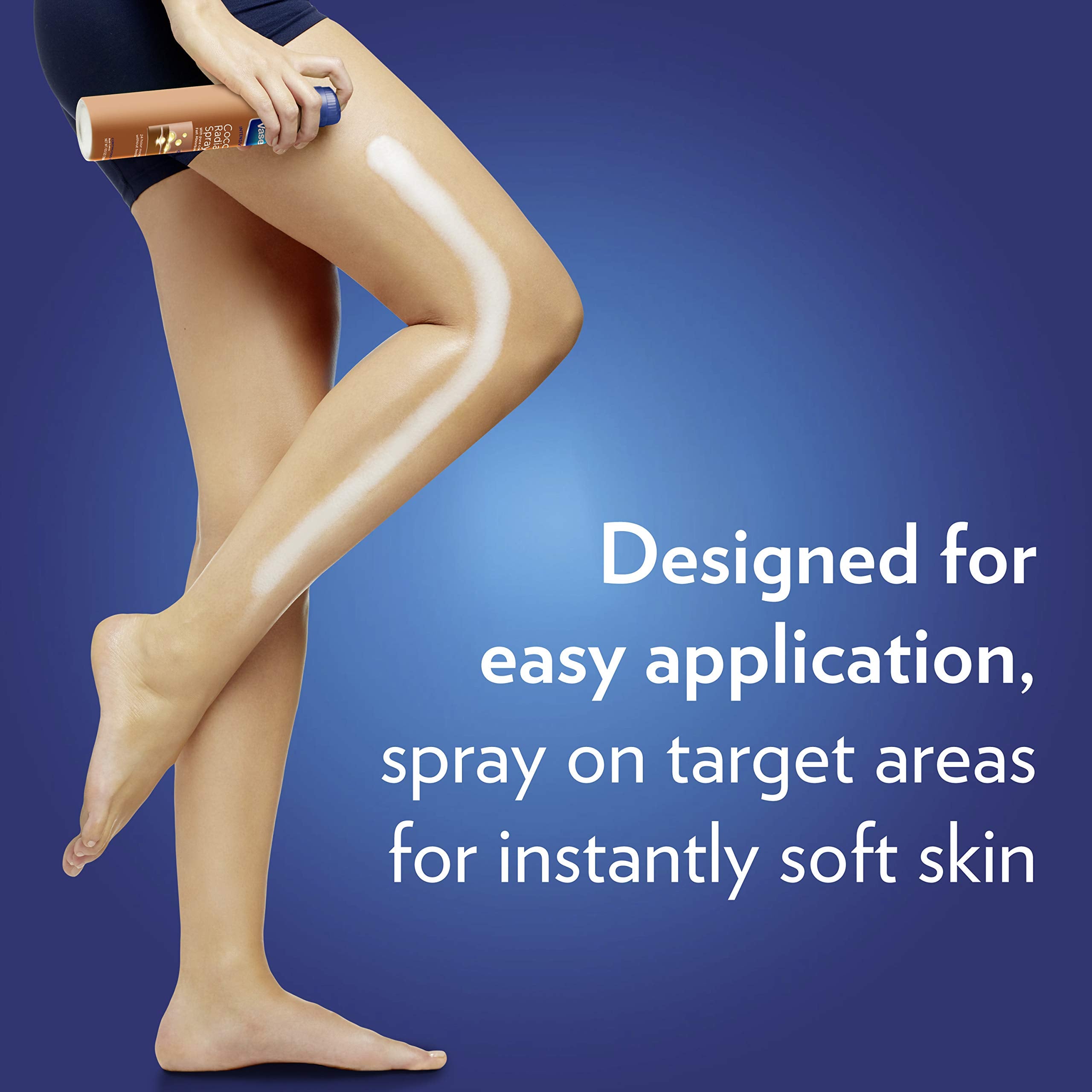 Vaseline close texture of lotion showing lightweight, fast-absorbing formula