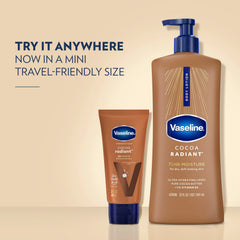 Vaseline creamy lotion texture close-up showing rich cocoa butter hydration