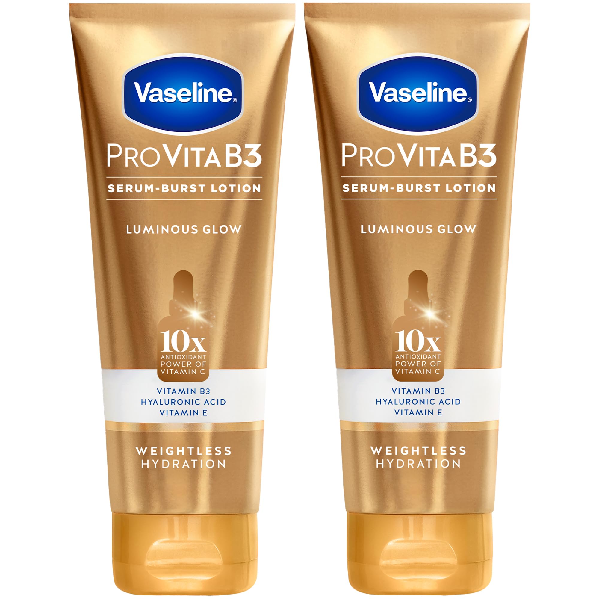Vaseline front packaging showing Pro VitaB3 benefits and brand clarity