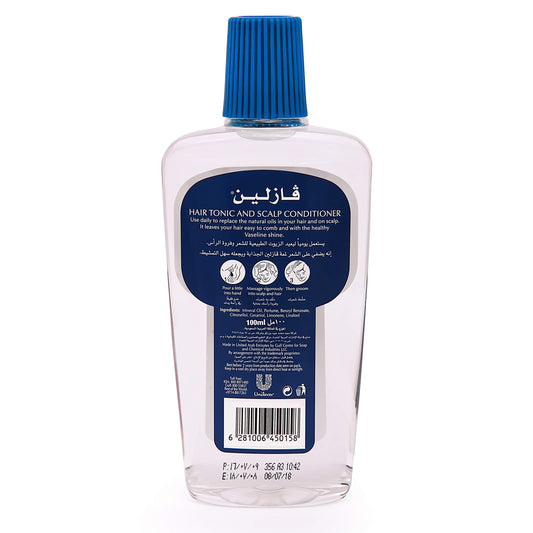 Vaseline open cap dispensing tonic demonstrating easy application