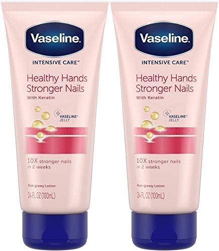 Vaseline being applied to hands showing fast absorption benefit