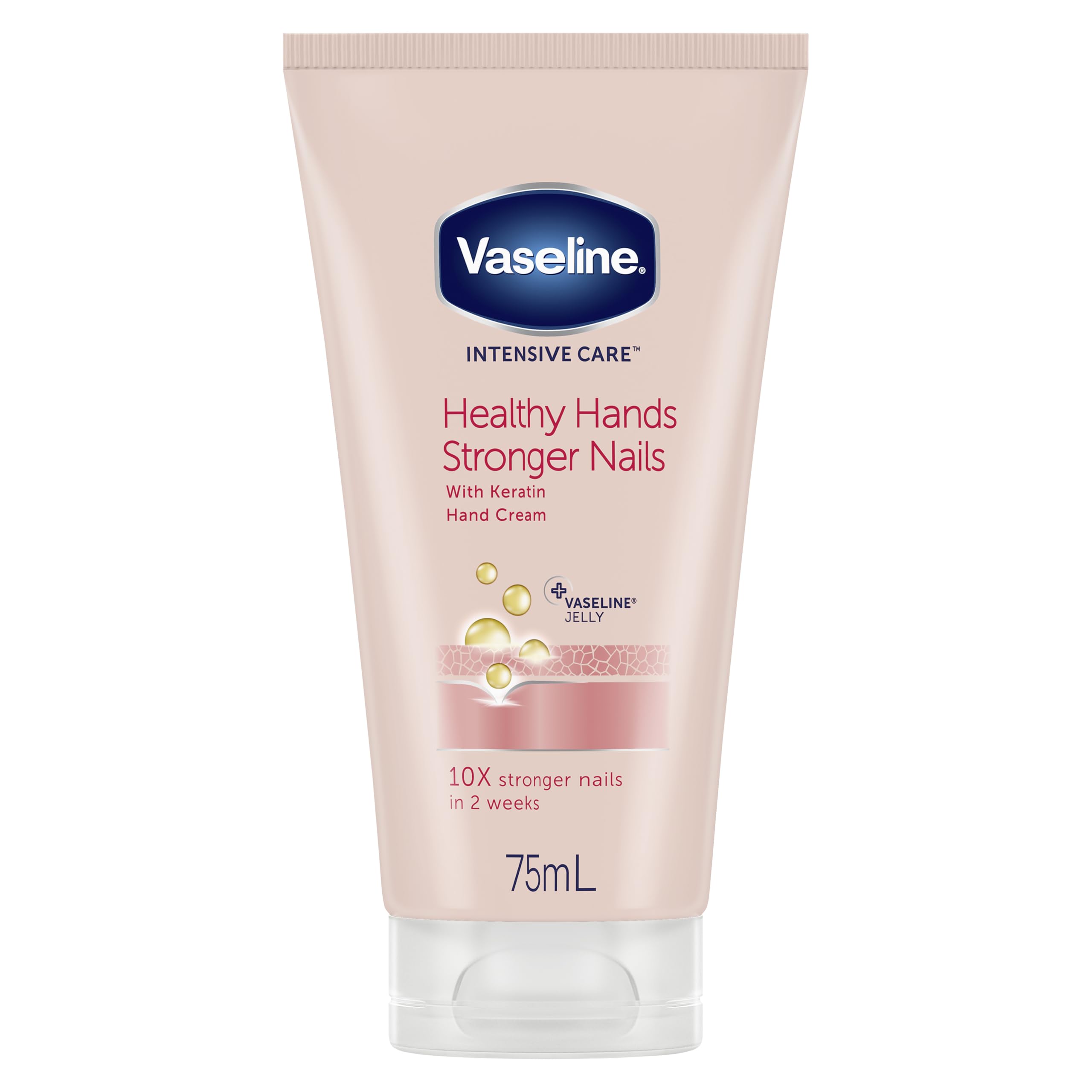 Vaseline hand cream front packaging showing two 3.4 oz tubes for convenient use and hydration