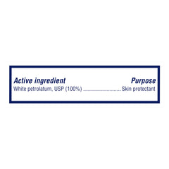 Zoomed label showing Vaseline ingredients and purity for confidence in formula
