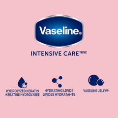 Applying Vaseline lip balm to lips, brand protection against chapping