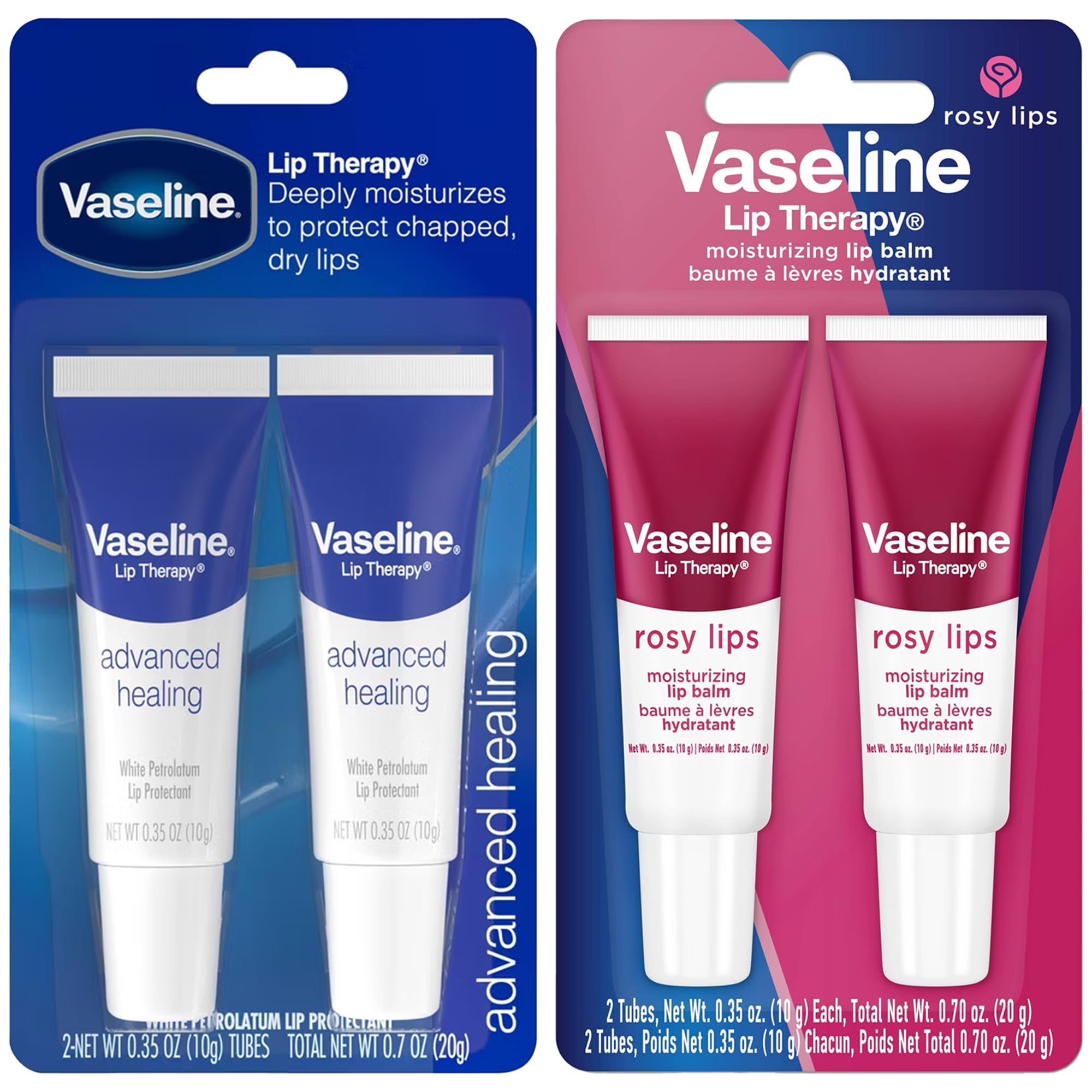 Vaseline front pack showing twin packs and product convenience
