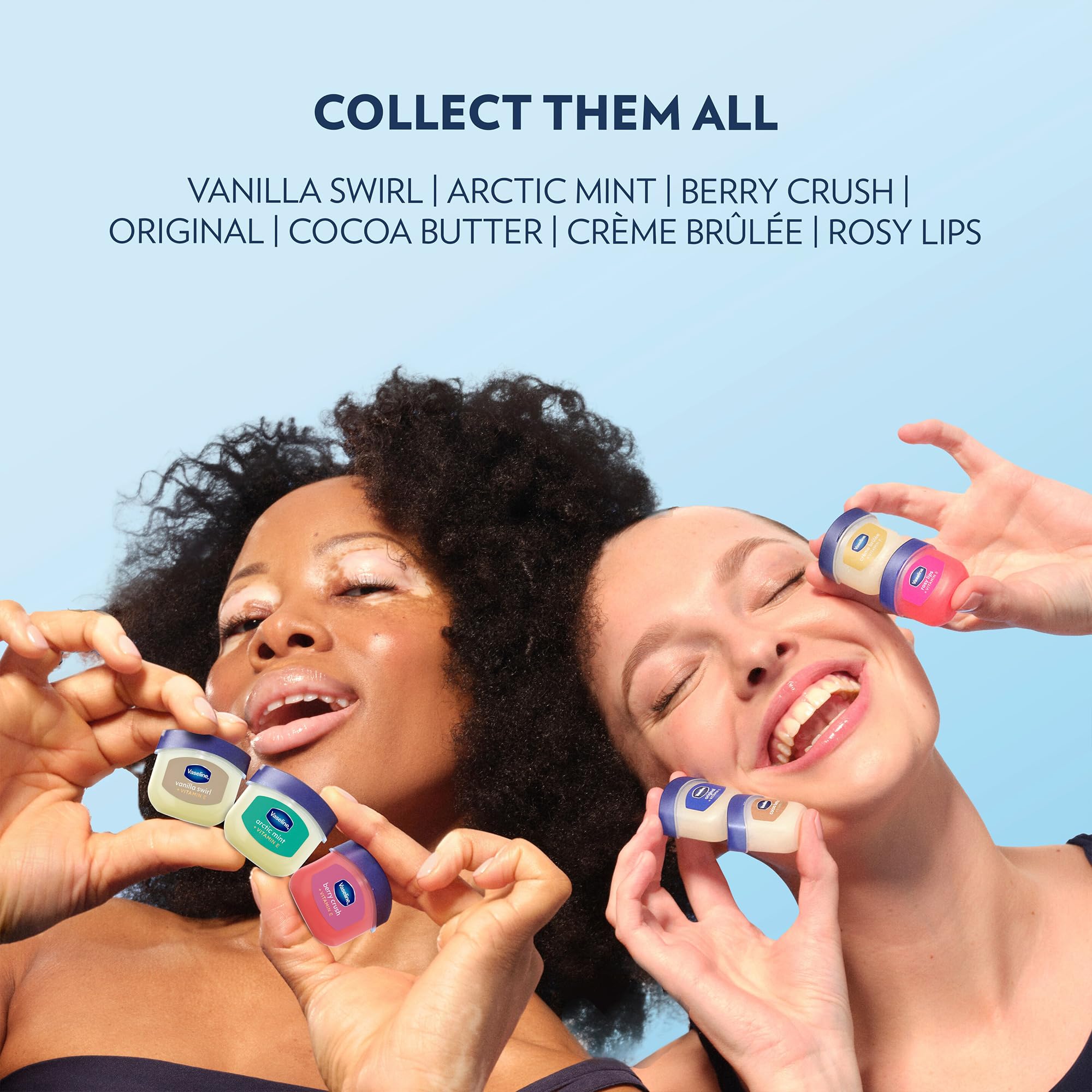 Vaseline ingredients and size shot showing jar weight and key ingredient