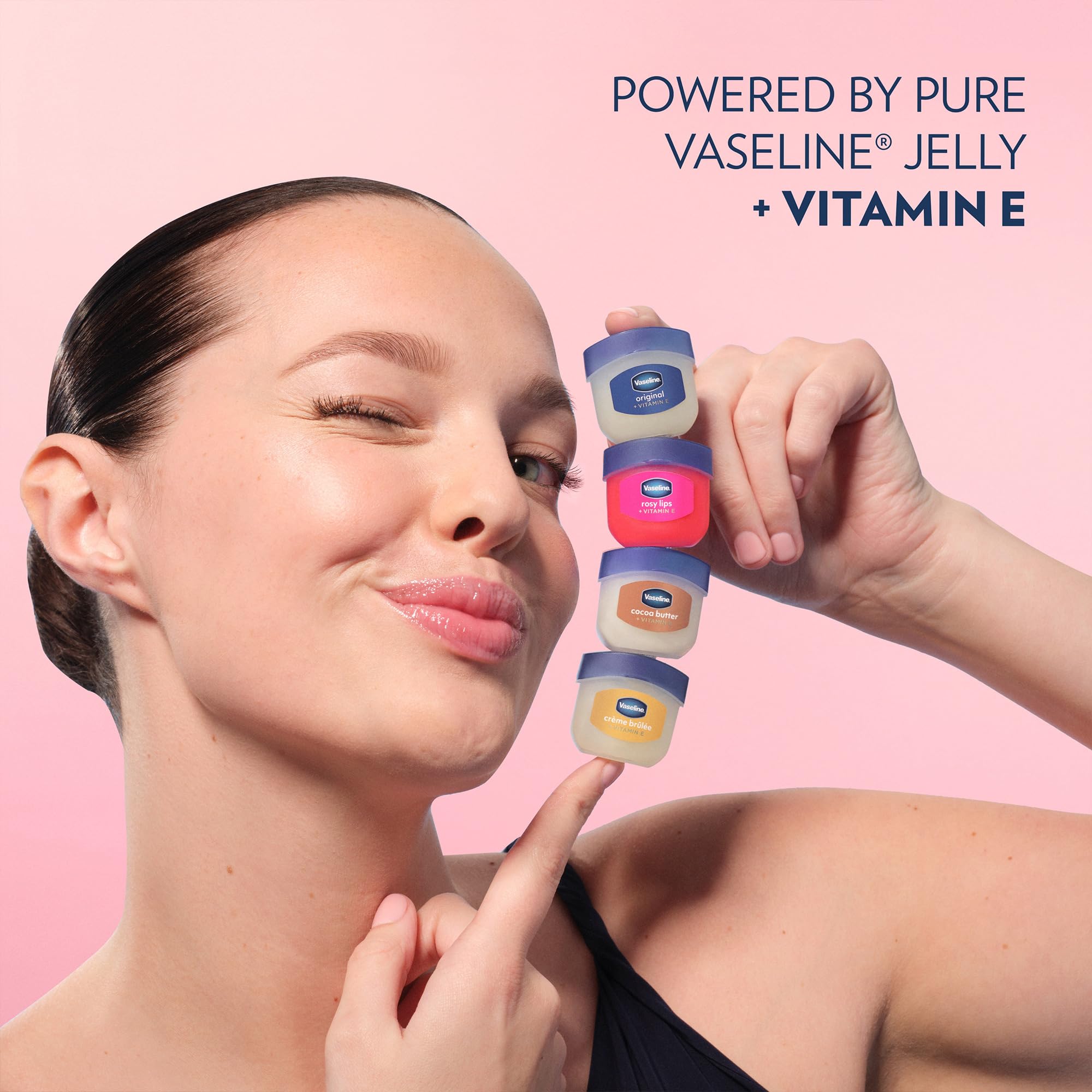 Vaseline product label detail showing brand and trusted petroleum benefit