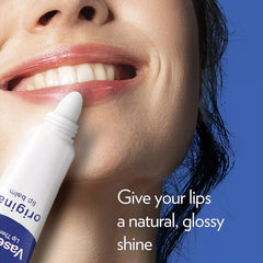 Vaseline Original tube close-up showing clear protective balm benefit