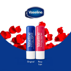 Two Vaseline sticks twisted up demonstrating easy, mess-free application benefit