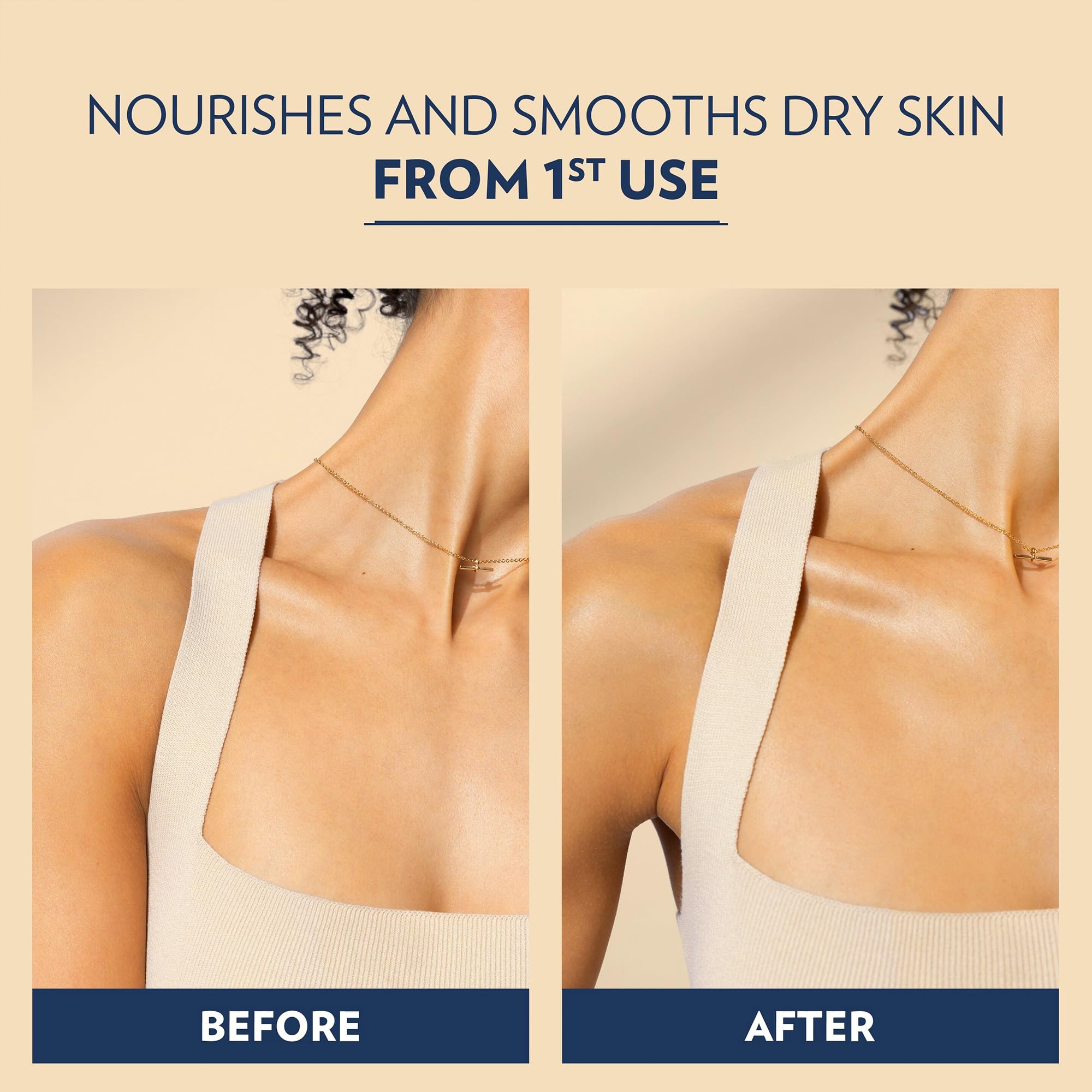 Vaseline lotion applied to elbow to demonstrate smoothing of rough skin