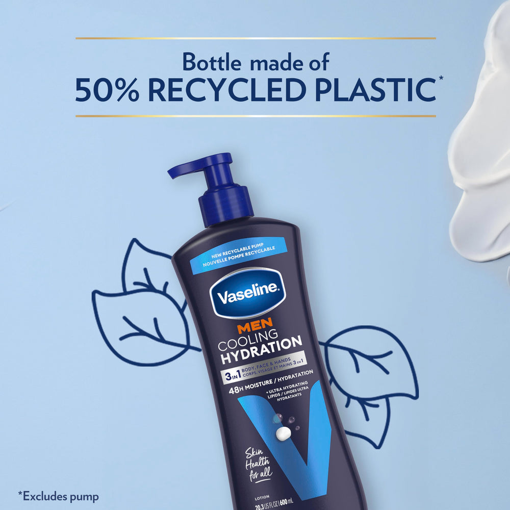 Vaseline bottles packed in a gym bag to show travel and active use
