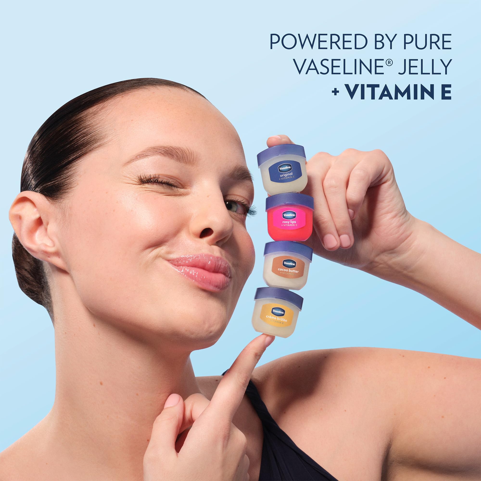 Vaseline application with fingertip offering controlled coverage
