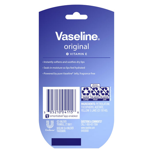 Vaseline open jar texture highlighting smooth moisturizing jelly