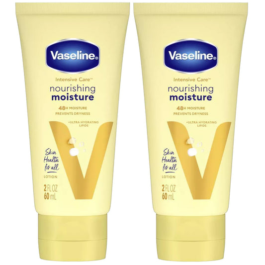 Vaseline travel tube front view showing fast hydration benefit