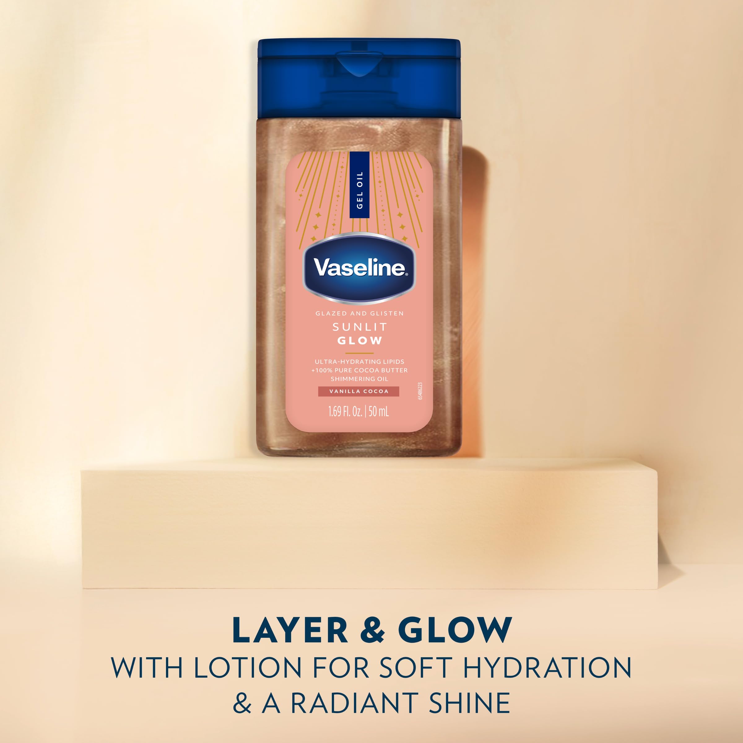 Vaseline bottle open with gel oil dispensed showing easy application and precise control