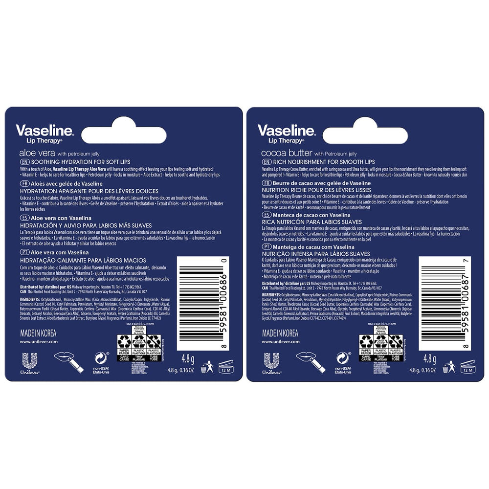Vaseline Cocoa Butter stick close-up showing smooth texture for rich hydration
