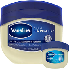 Vaseline front jar showing label and size for reliable moisture protection