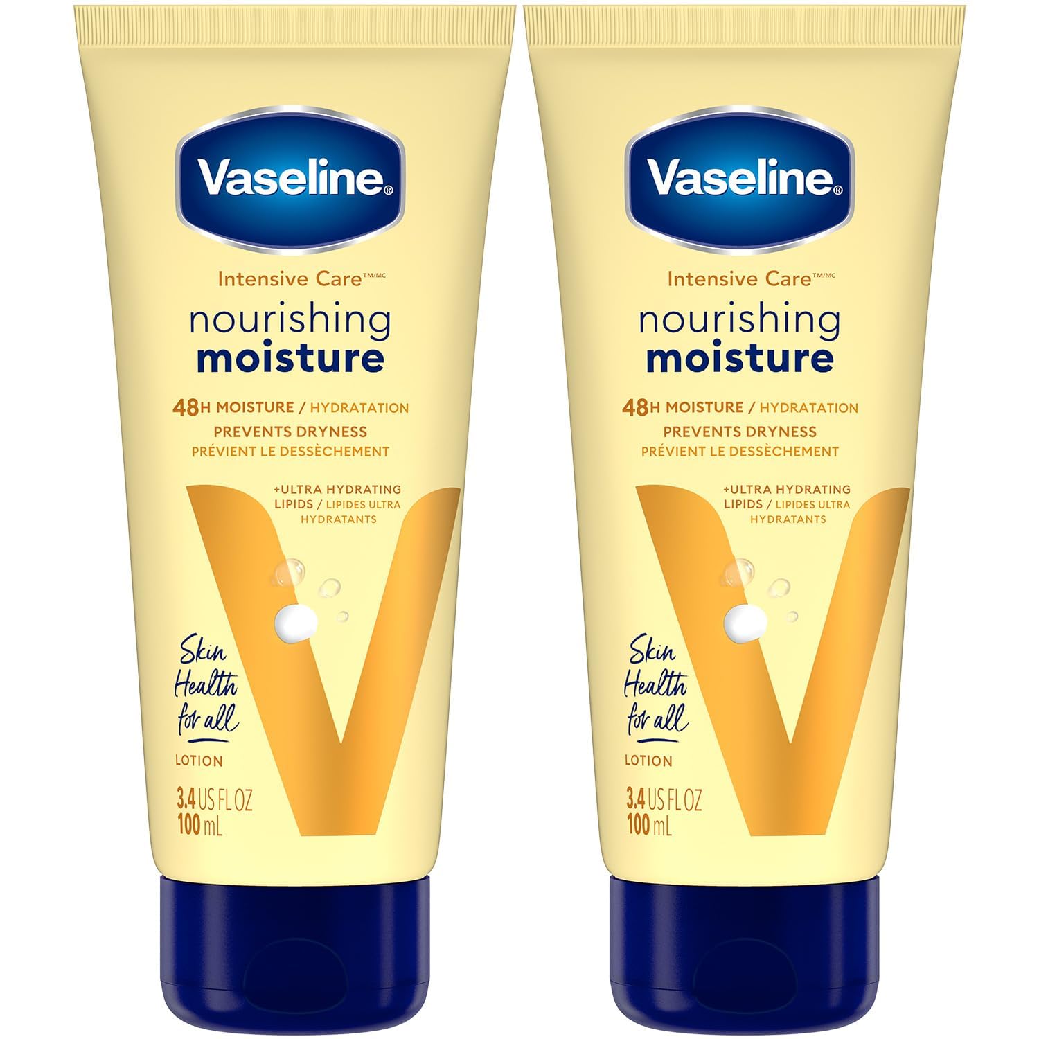 Vaseline two 3.4 oz tubes front view showing packaging and convenience