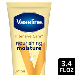 Vaseline lotion swatch showing creamy texture and fast-absorbing benefit