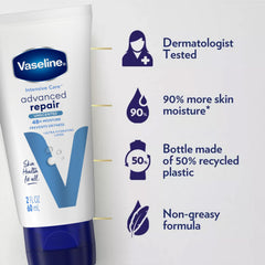 Close-up of lotion texture being dispensed to show smooth, fast-absorbing feel