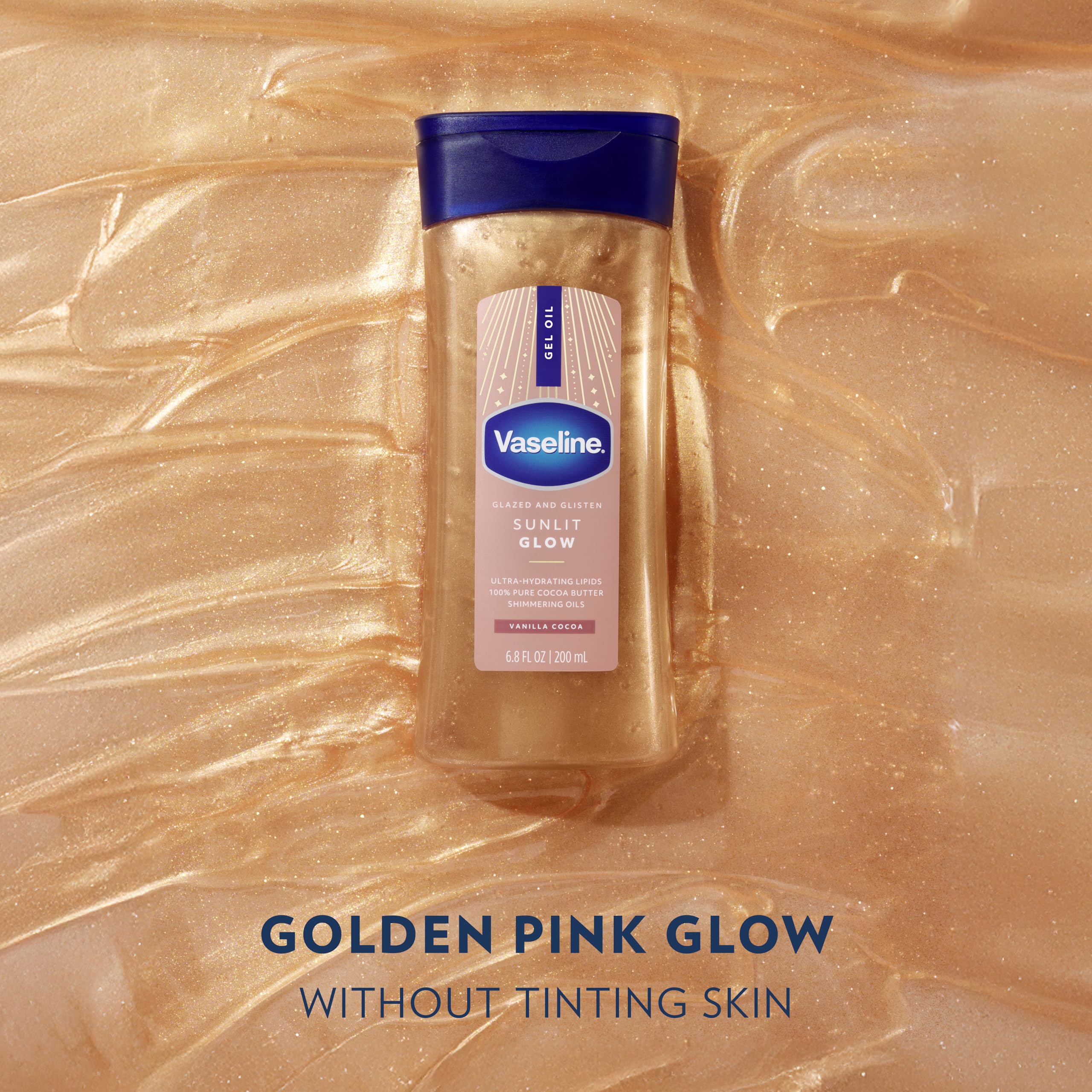 Vaseline ingredients shot with vanilla and cocoa butter for nourishment