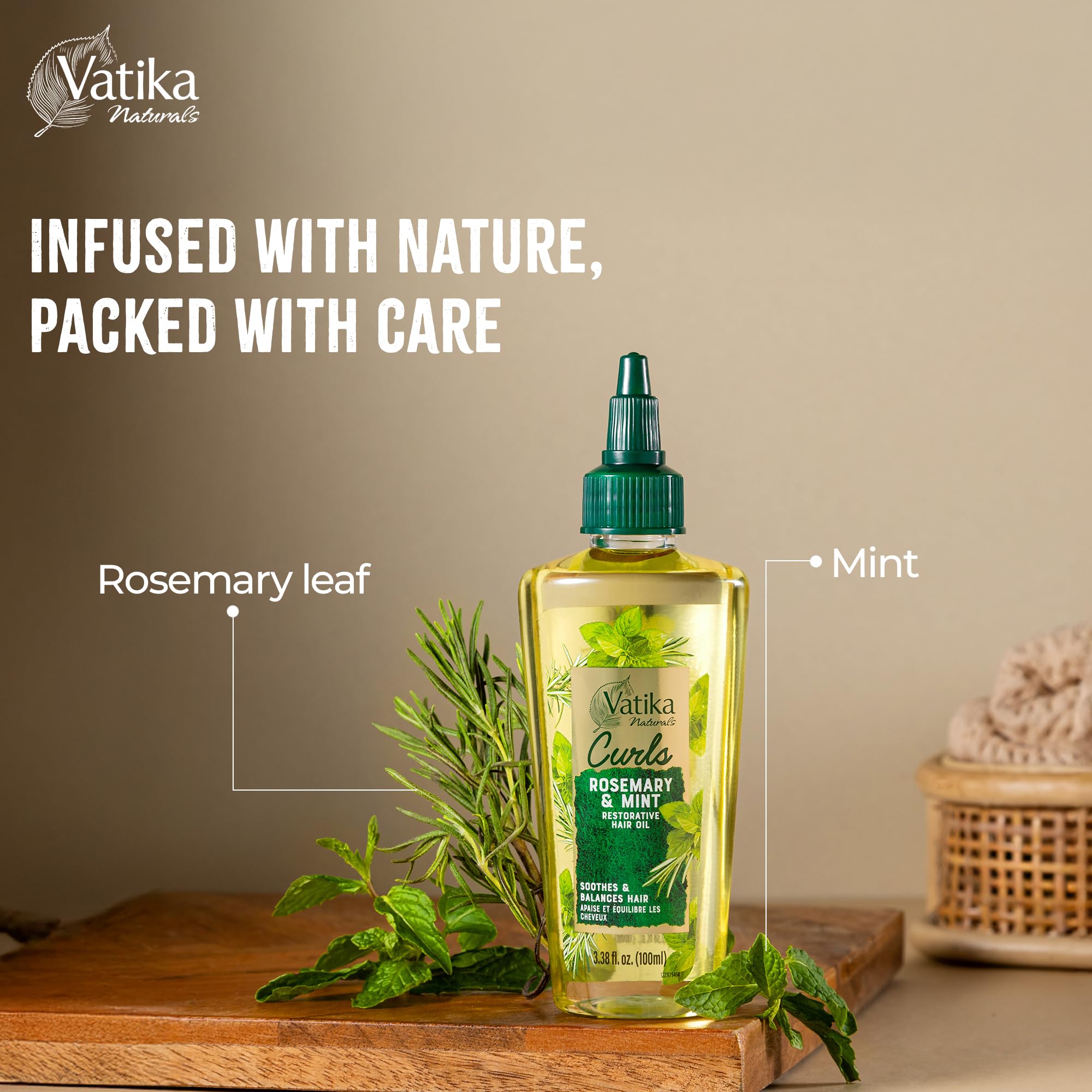 Vatika Curls applied on hands demonstrating easy absorption and control