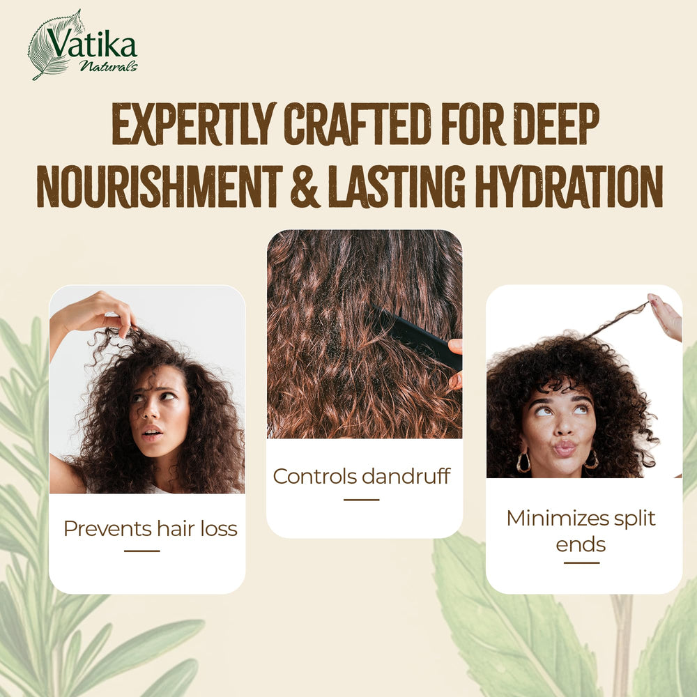 Vatika Curls size comparison in hand to show travel-friendly 100 ml