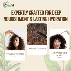 Vatika Curls size comparison in hand to show travel-friendly 100 ml