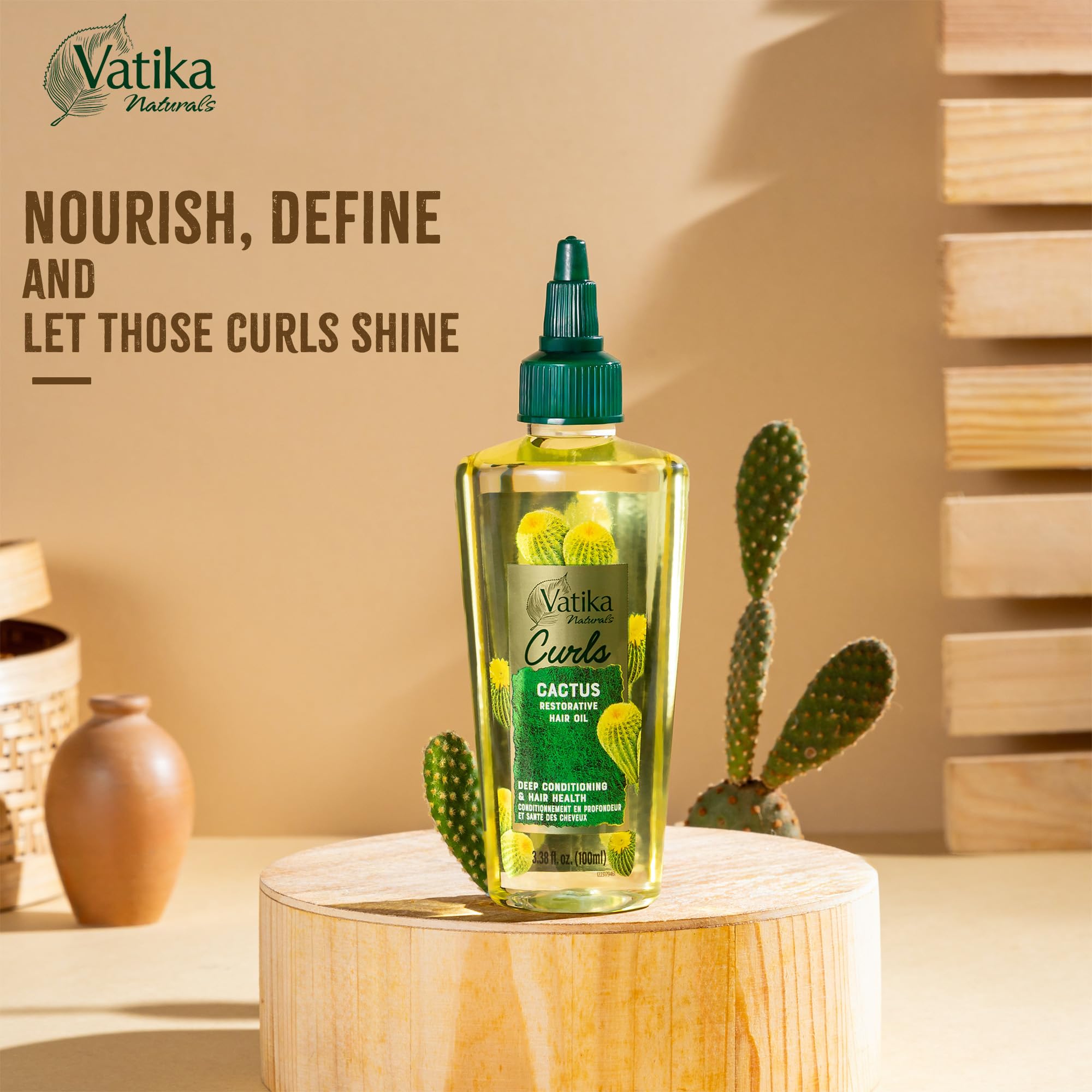 Vatika Naturals oil texture close-up demonstrating lightweight absorption benefit
