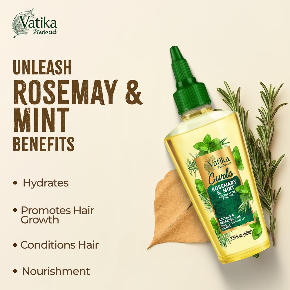 Vatika Curls oil texture close-up showing lightweight, non-greasy feel